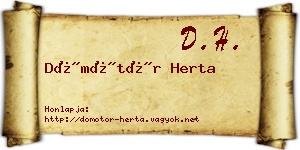 Dömötör Herta névjegykártya